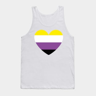 LGBT | Non-Binary Pride Flag Heart Tank Top